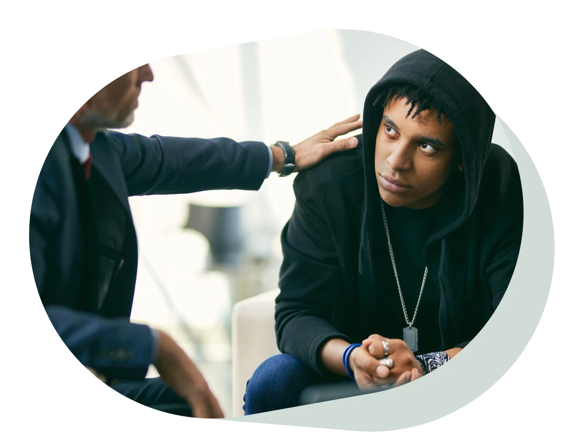 American teenage boy on individual therapy